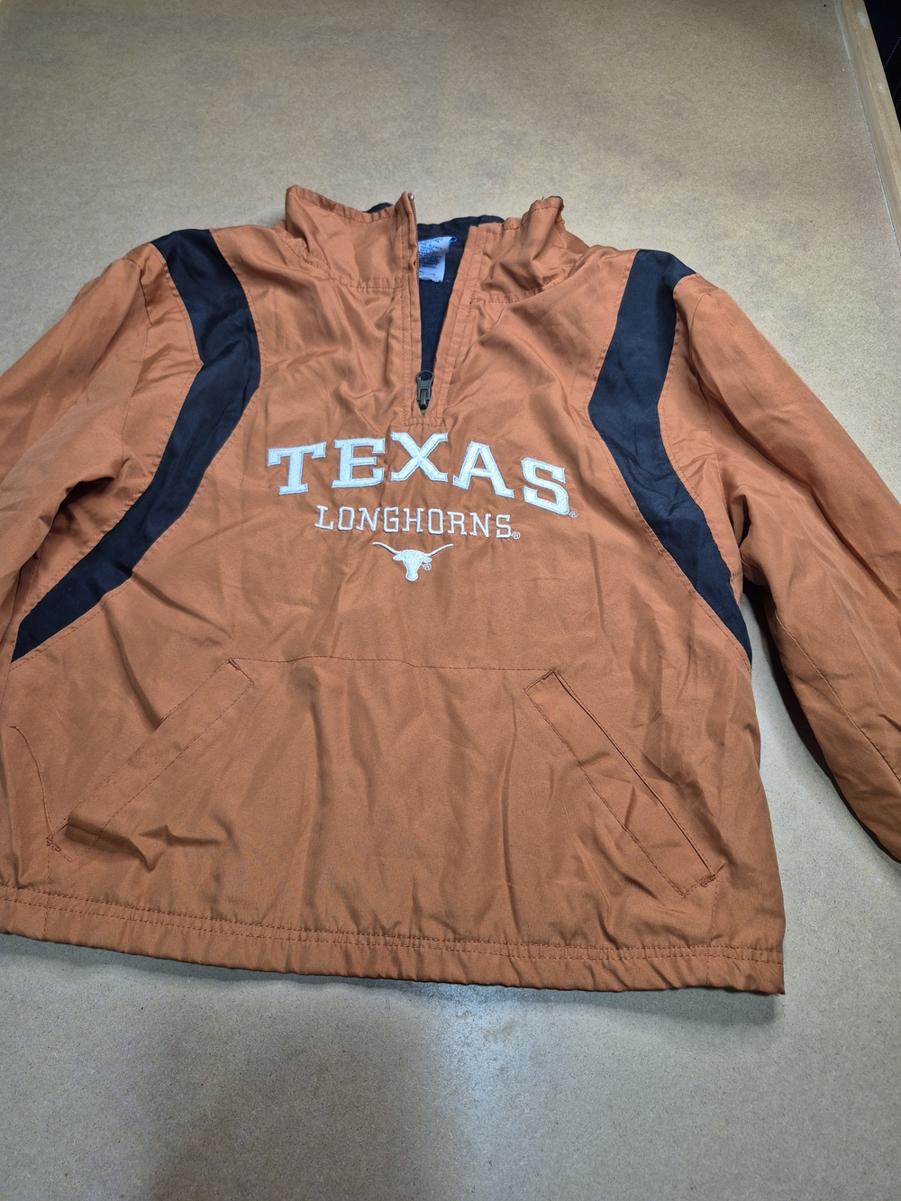 NCAA Texas Longhorns Orange Pullover Jacket with Black Accents